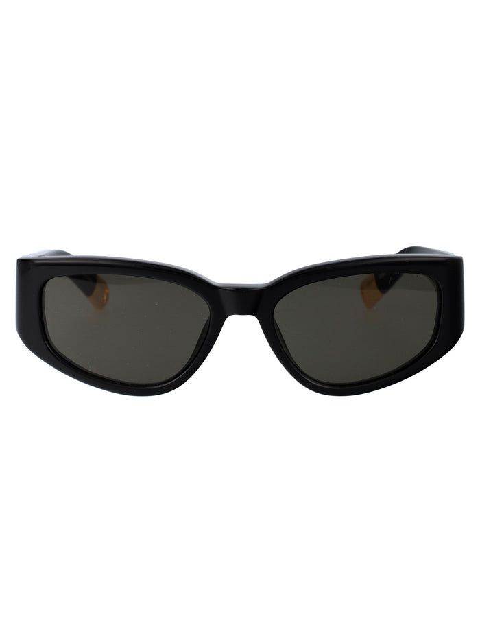 Gala 01 Black/ Yellow Gold/ Grey Acetate Sunglasses