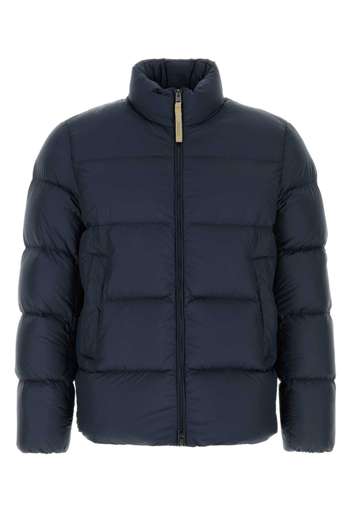 Navy Blue Polyester Down Jacket Melblu Piumini
