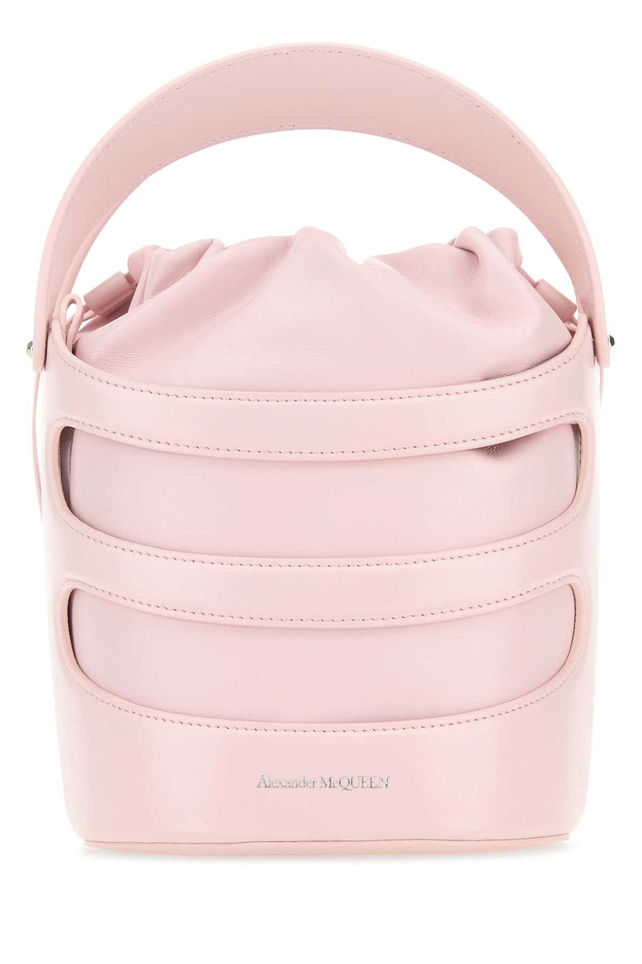 Alexander McQueen Exterior: 100% Leather bucket bag in pink