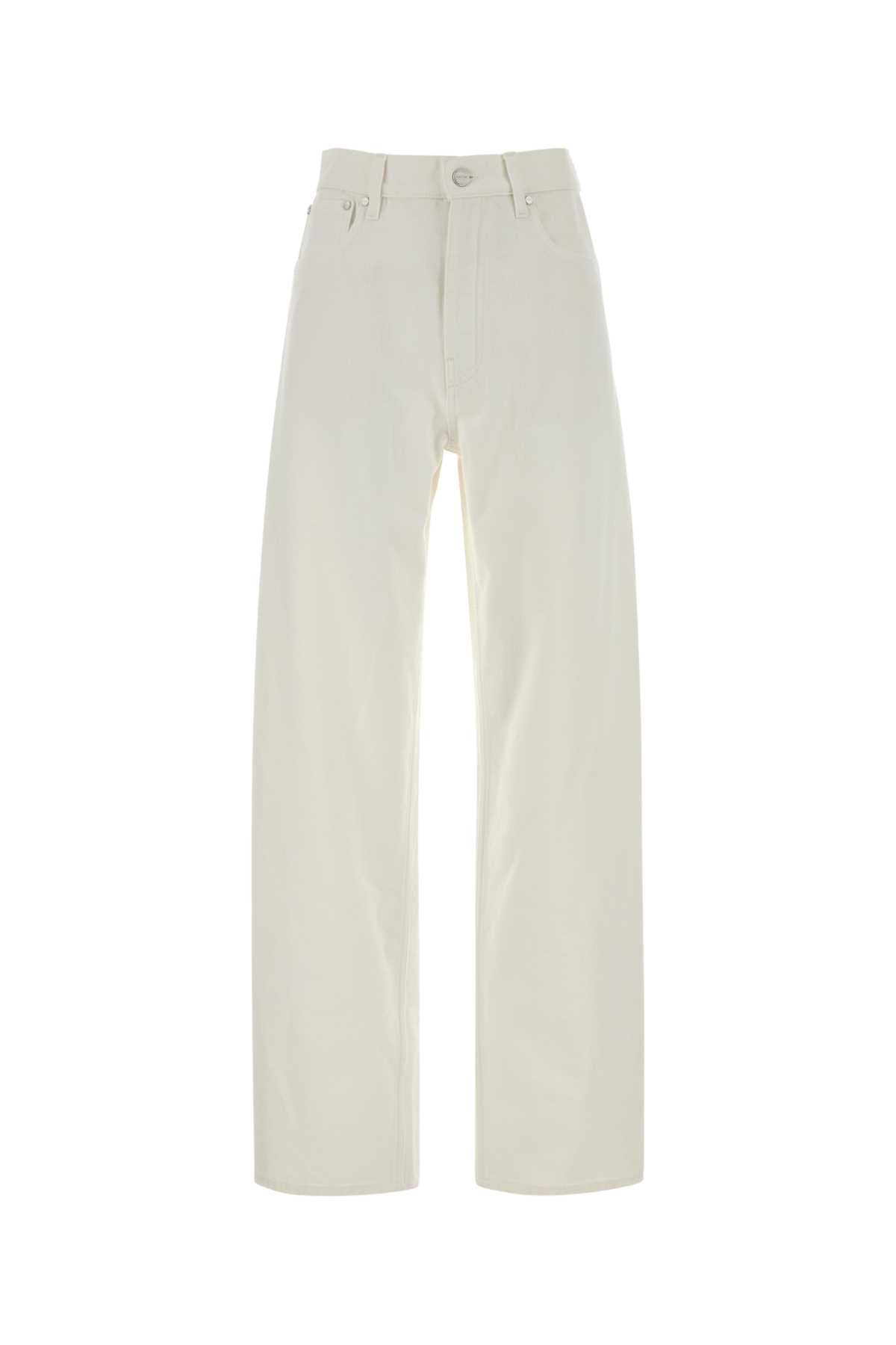 White Denim Jeans Porcelain Exterior: Cotton