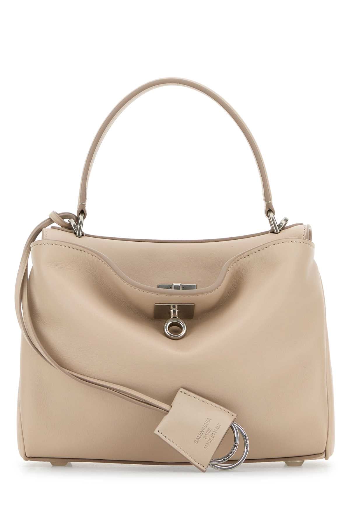 Powder Pink Leather Mini Rodeo Handbag Almond Borse A Mano