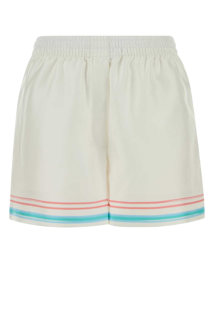 White Silk Shorts Dancejoy Exterior