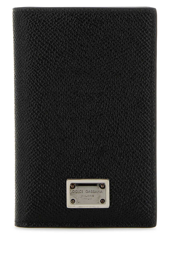 Dolce & Gabbana Exterior: 100% Calf card holder wallet in black