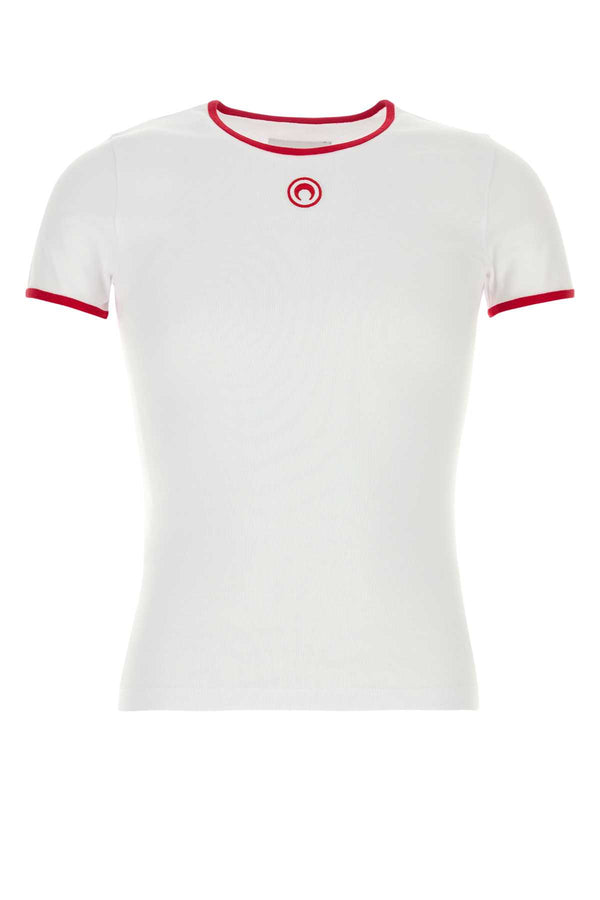 Marine Serre Logo 100% Organic cotton t-shirt in white