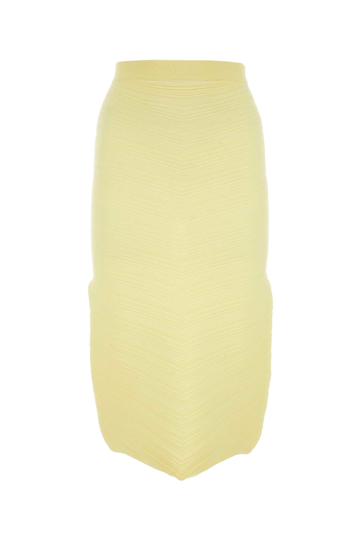 Yellow Stretch Cotton Blend Skirt Giallo Completi