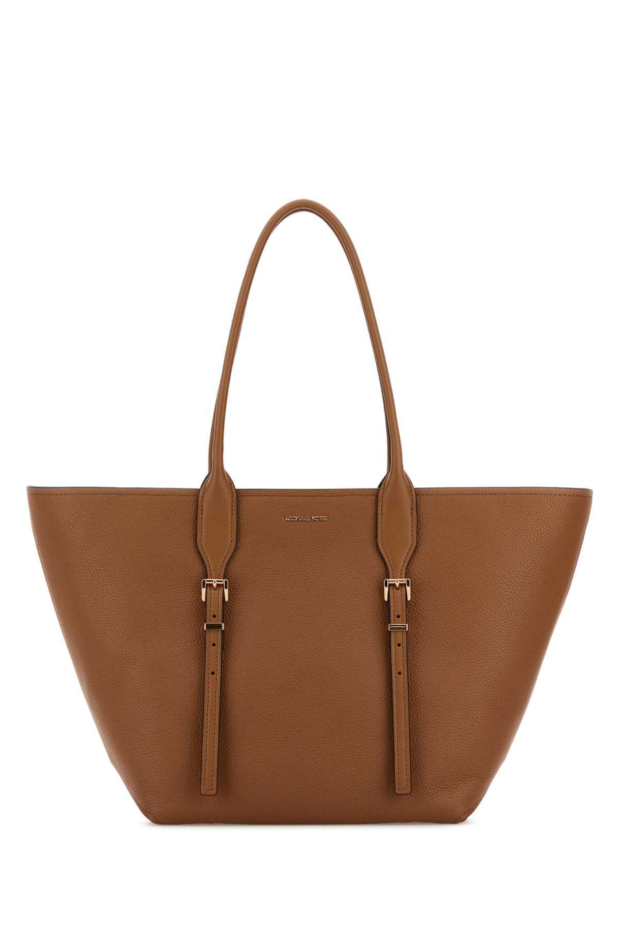Michael By Michael Kors Buckle Exterior: 100% Calf Lining: 100% Fabric Finishing: Golden metal tote bag in brown