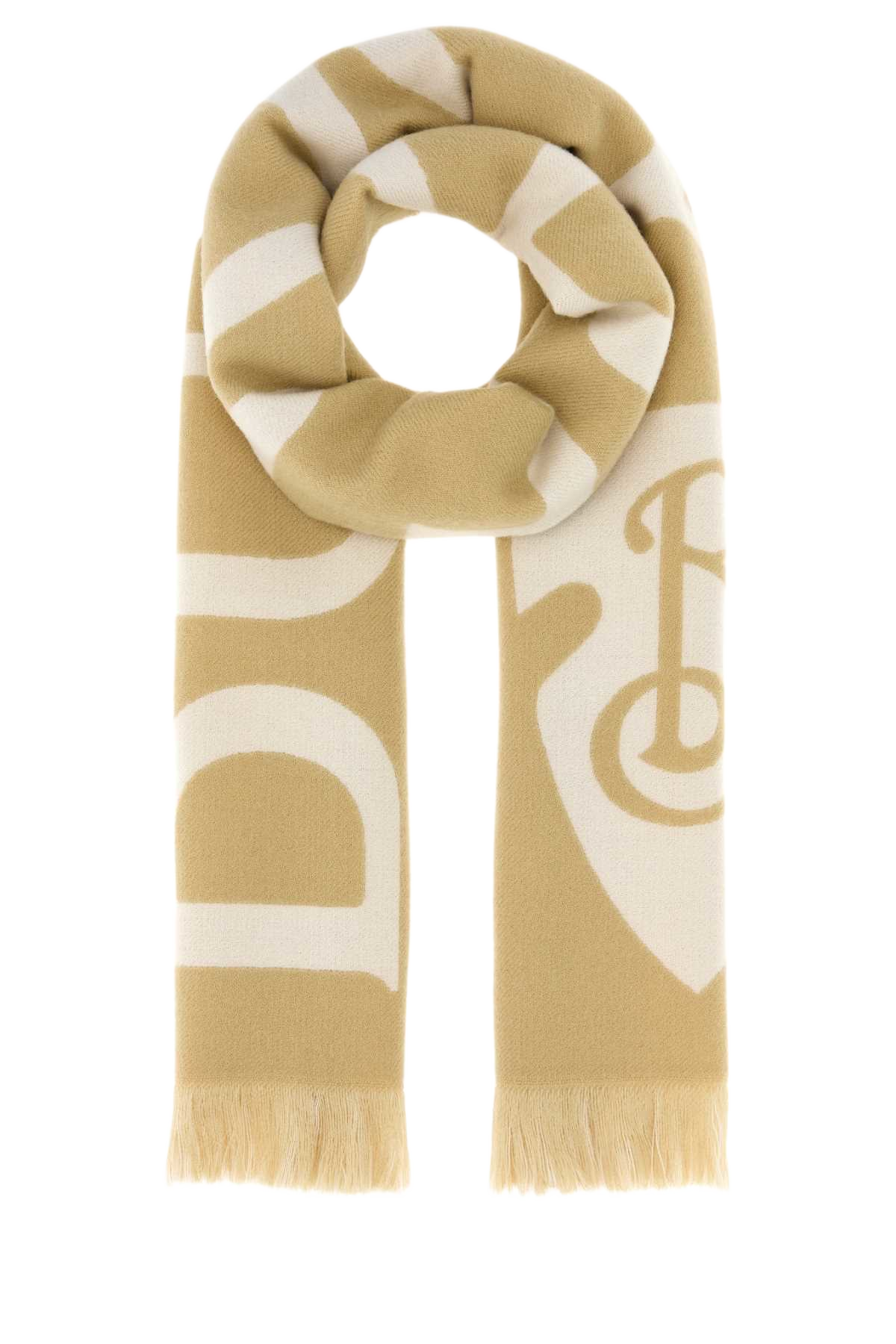 Beige Wool Scarf Sandpeatsilver Sciarpe E Foulard
