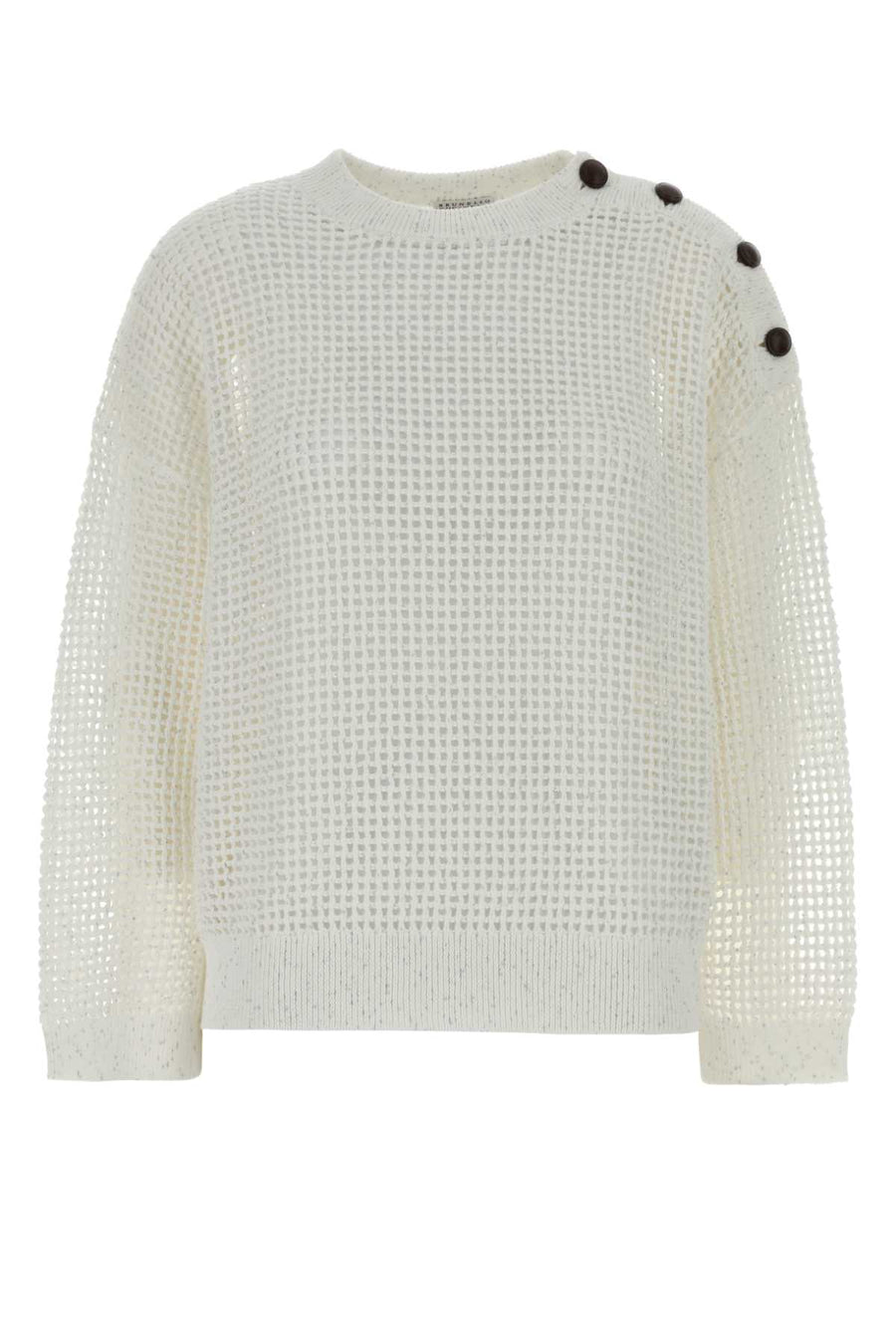 Brunello Cucinelli 96% Cotton sweater in white
