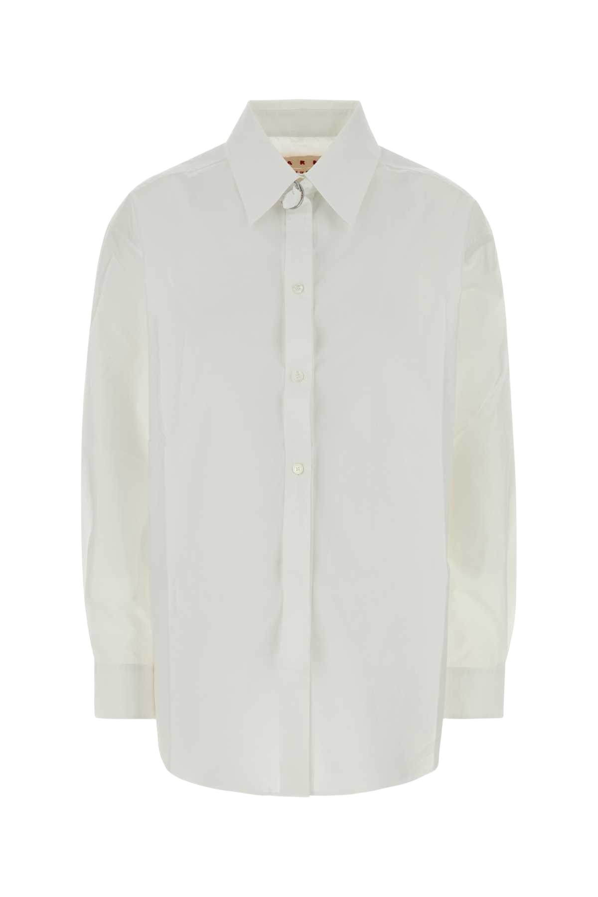 White Poplin Shirt Lilywhite Exterior: Cotton Camicie