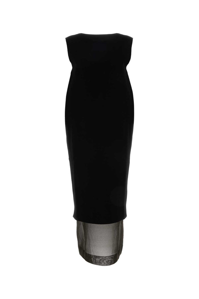 Black Viscose Blend Malik Dress Exterior: Polyester Abiti