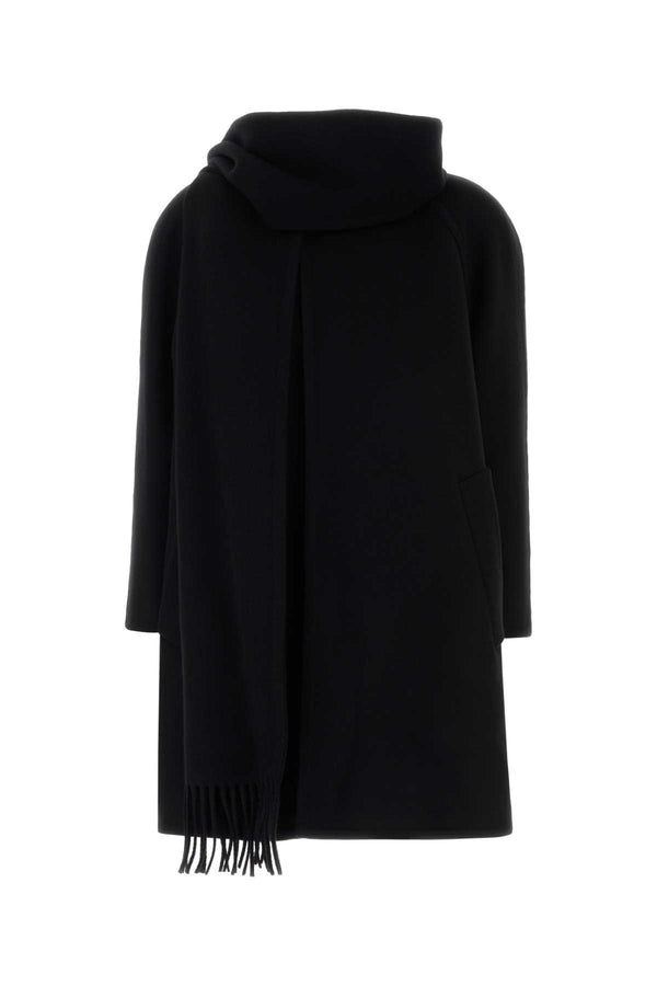 Balenciaga Midi 100% Cashmere coat in black