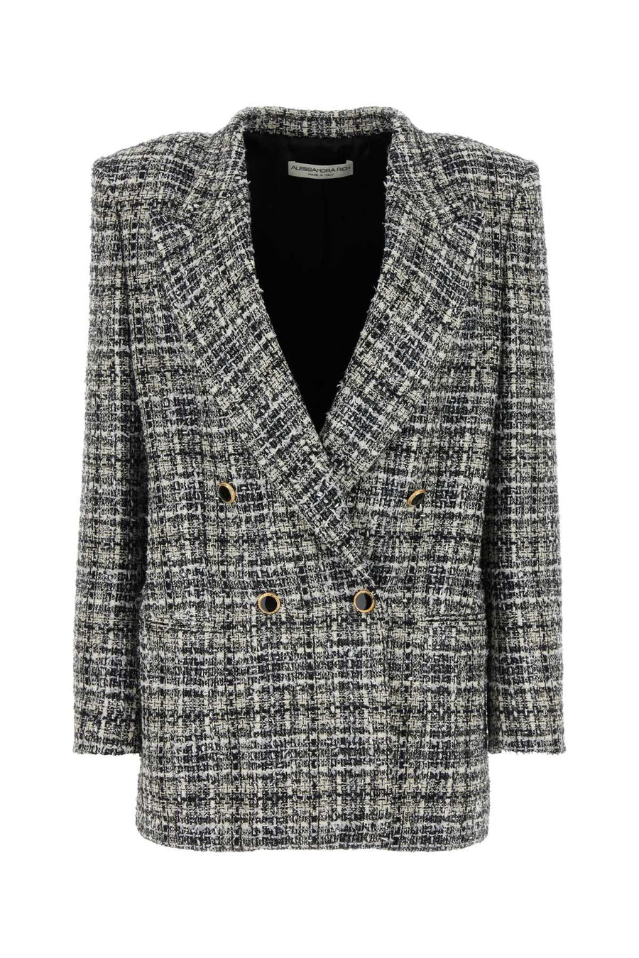 Alessandra Rich Exterior: 41% Cotton blazer in black