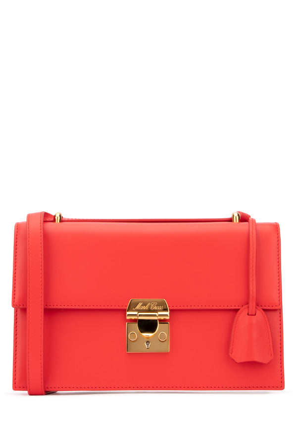 Mark Cross Calf leather shoulder bag in red