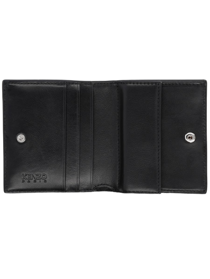 Kenzo Wild Tiger Mini Wallet Black Leather
