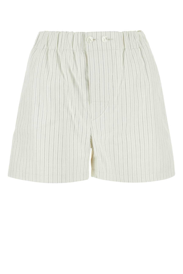 Bottega Veneta Exterior: 100% Leather; Lining: 100% Cotton shorts in white