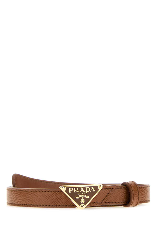 Camel Leather Belt Cognac Exterior: Cinture