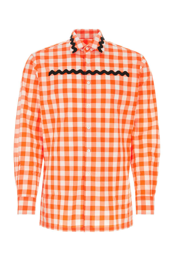 Prada 100% Cotton shirt in orange