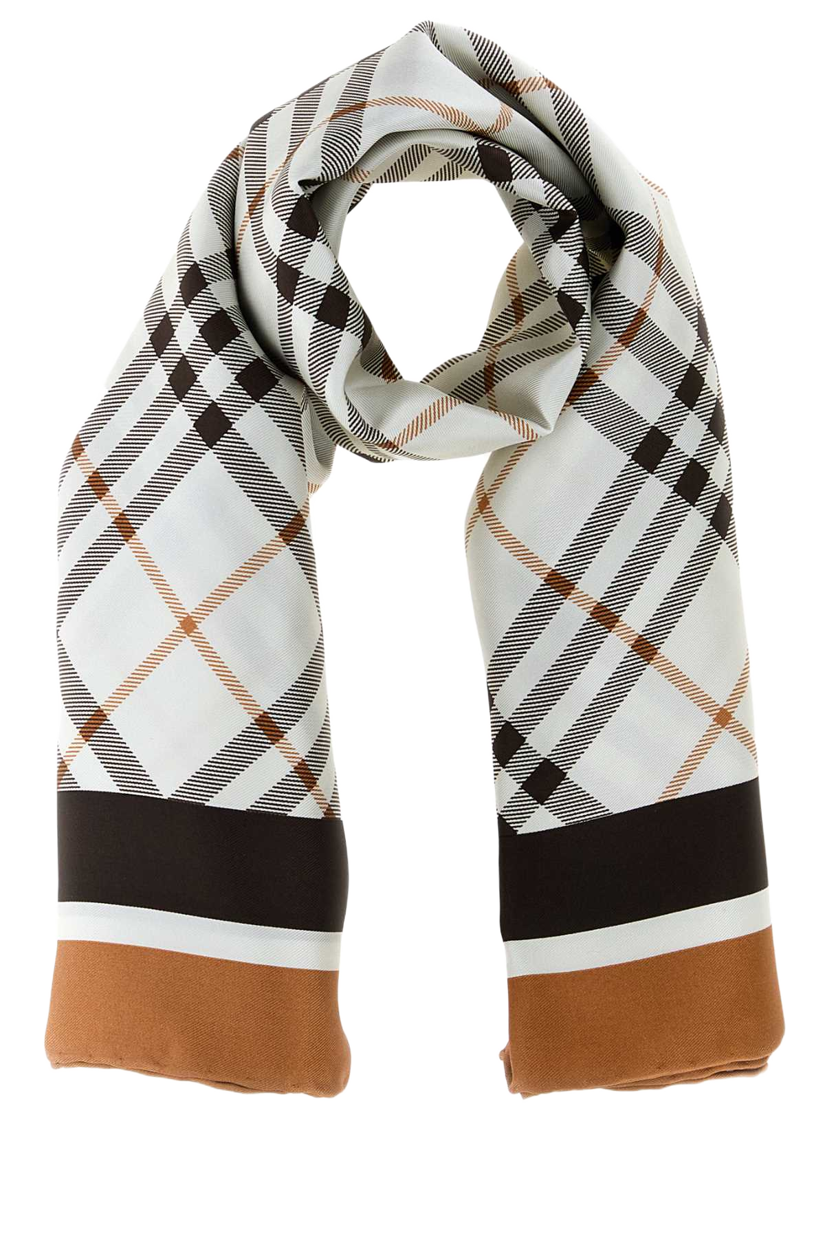Printed Silk Foulard Pebblewhite Mulberry Sciarpe E