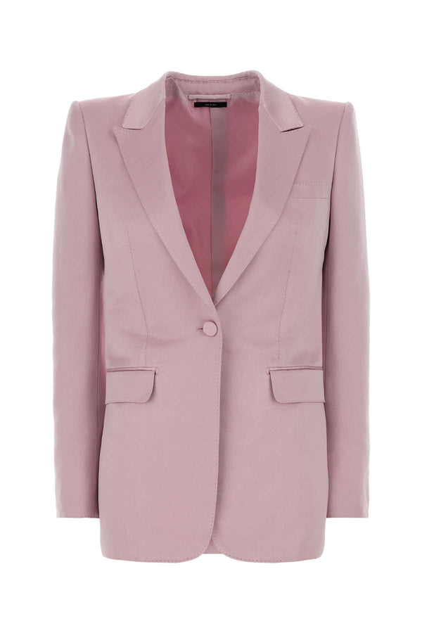 Tom Ford Exterior: 61% Cotton 39% Silk; Lining: 59% Cupro 41% Silk blazer in pink