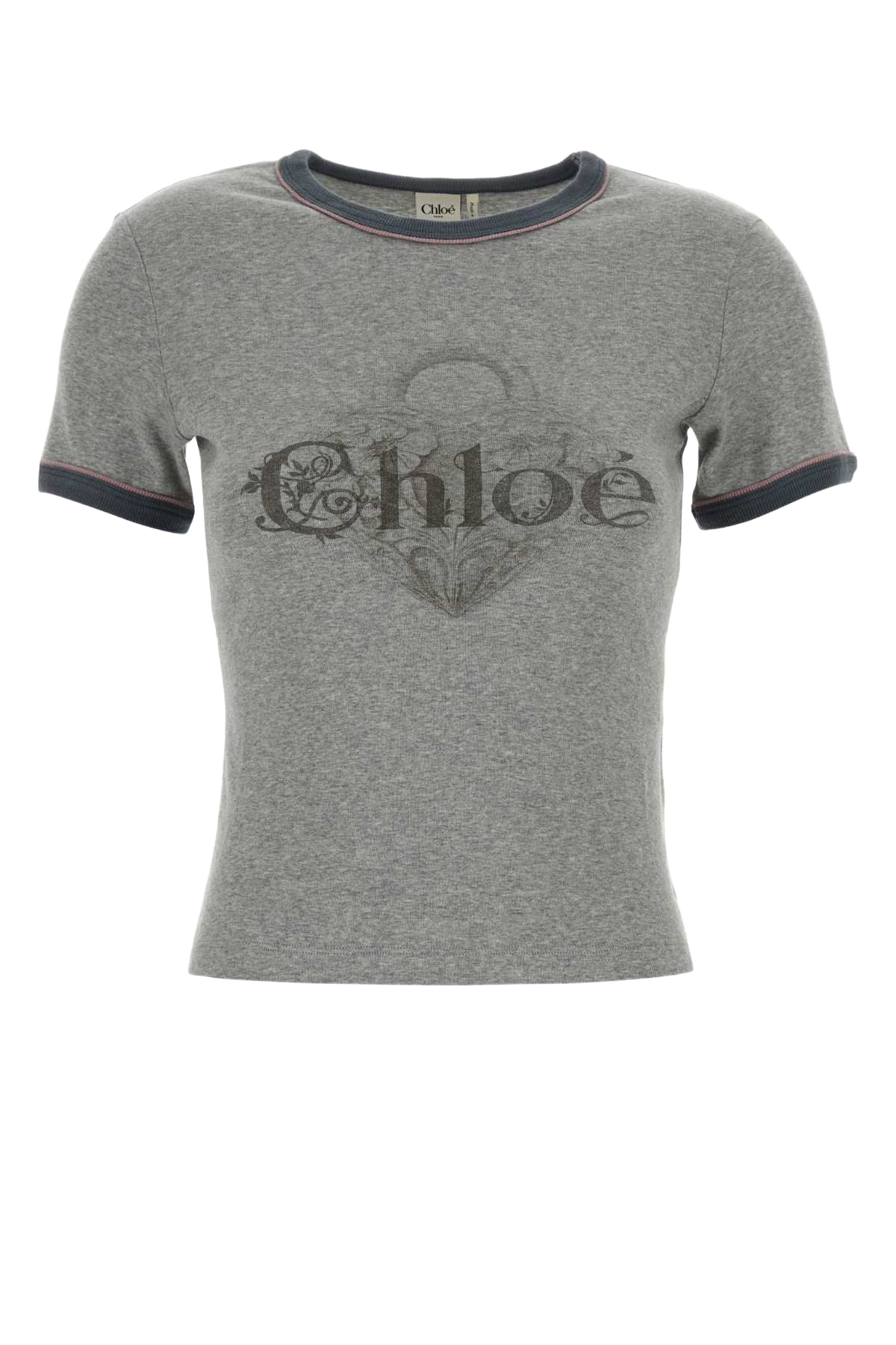 Grey Cotton T-Shirt Neutralgrey Exterior