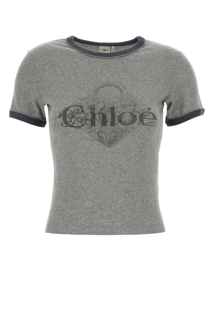 Grey Cotton T-Shirt Neutralgrey Exterior