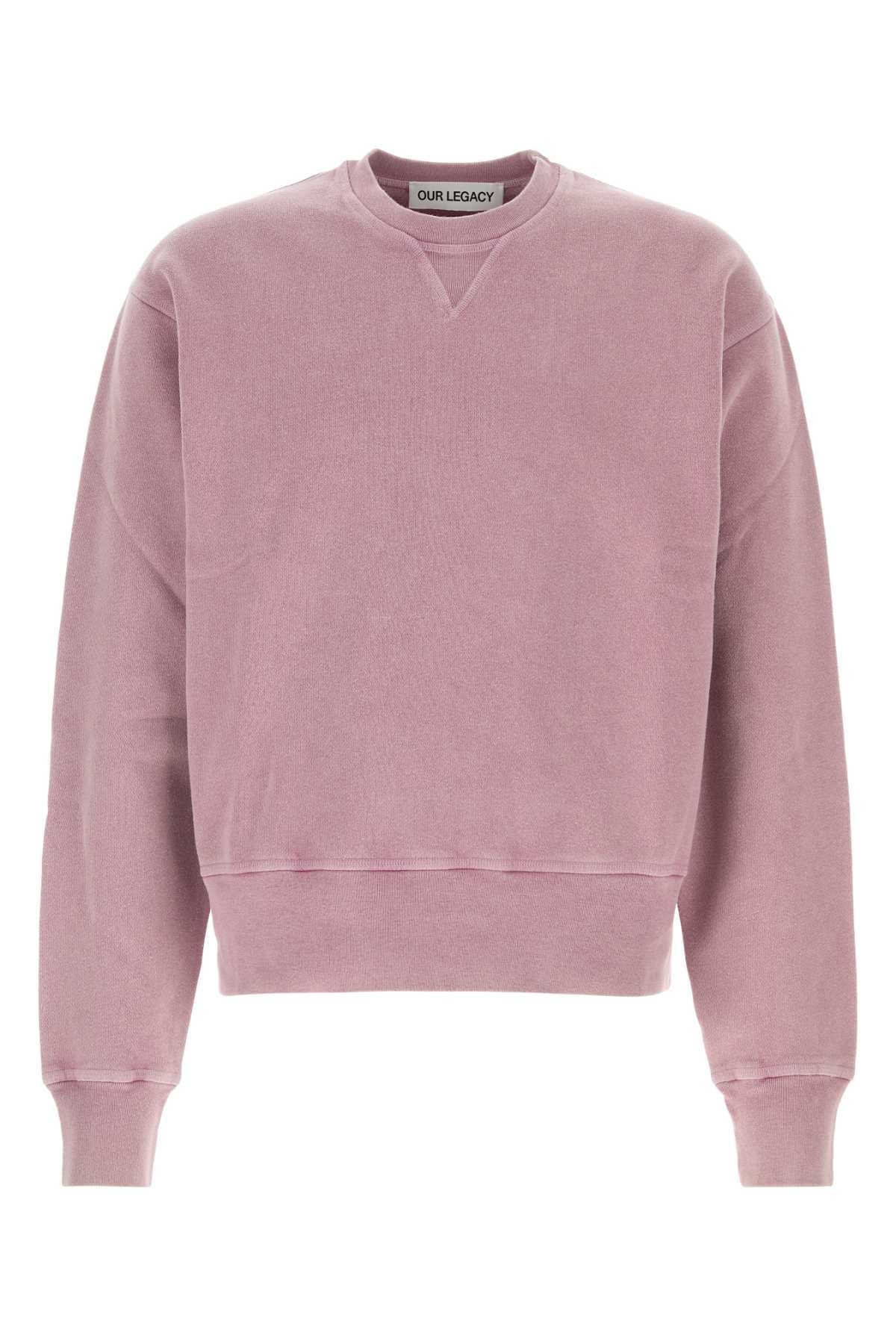 Antiqued Pink Cotton Sweatshirt Gentlemens Star Fleece Exterior: Felpe