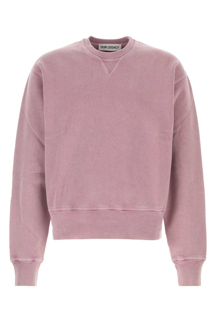 Antiqued Pink Cotton Sweatshirt Gentlemens Star Fleece Exterior: Felpe