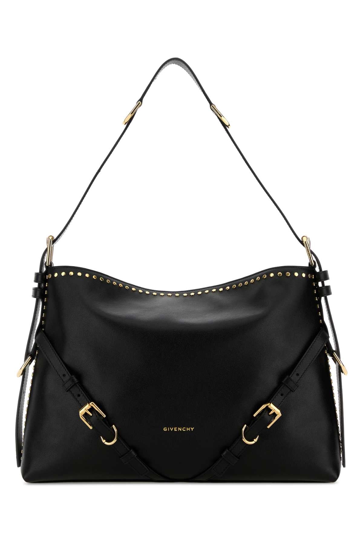 Black Leather Medium Voyou Shopping Bag Borse A Mano