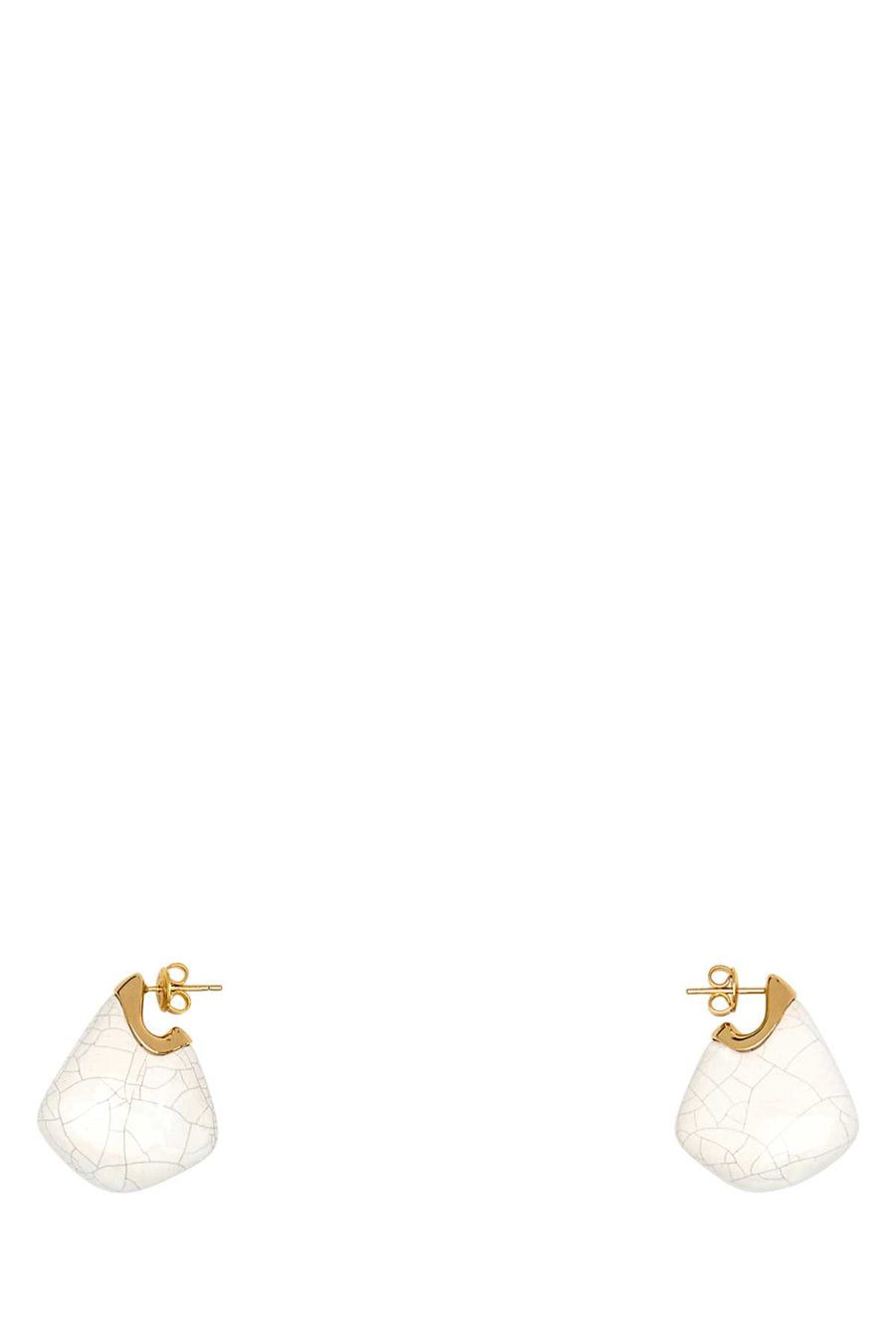 Bottega Veneta Ceramica 100% Ceramic earring in white