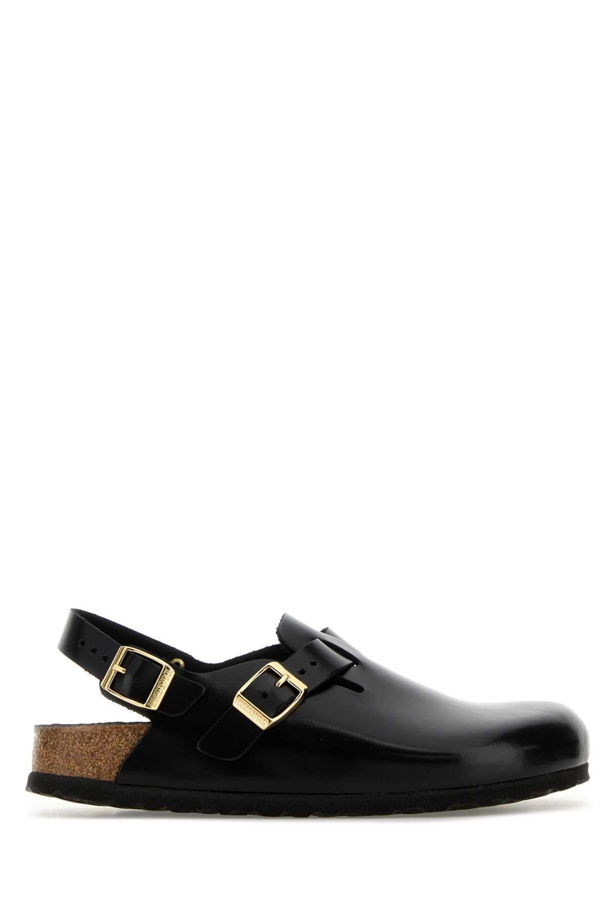 Tokio Hex Black, Amalfi Natural Leather Slippers
