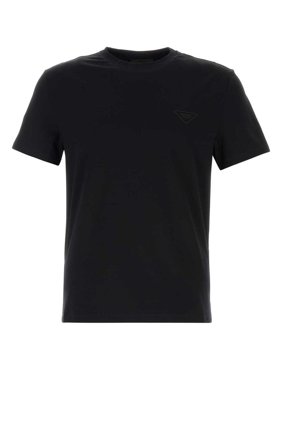 Prada 92% cotton t-shirt in black