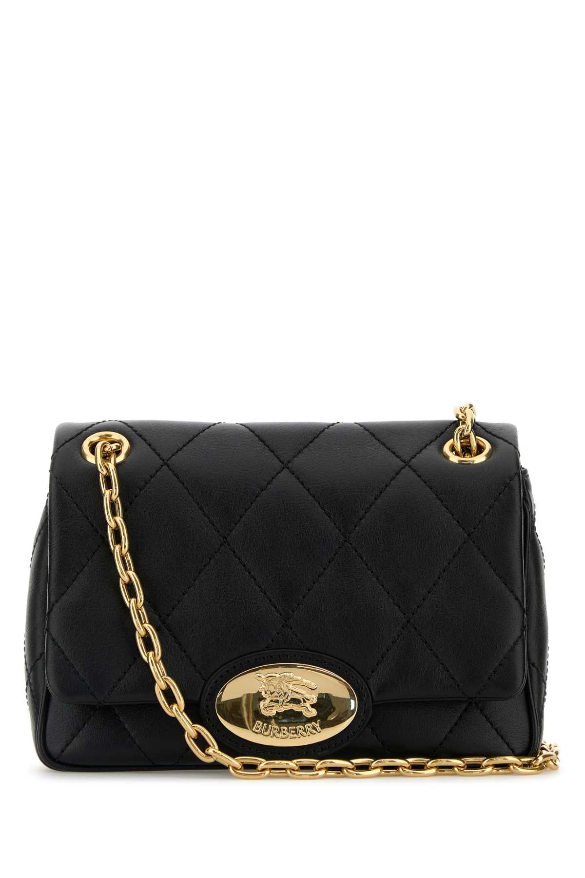 Black Leather Small Strand Shoulder Bag Borse A Tracolla