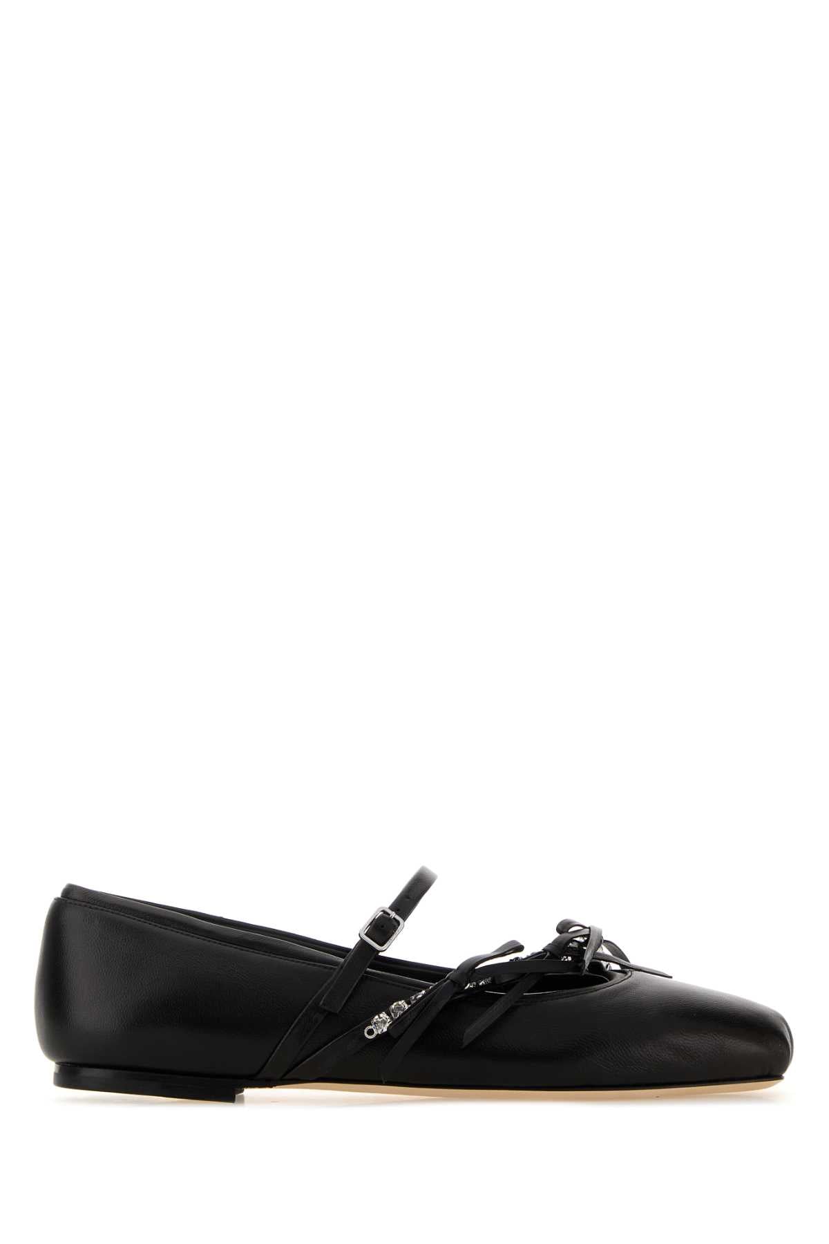 Black Nappa Leather Loli Ballerinas Blackblack Ballerine