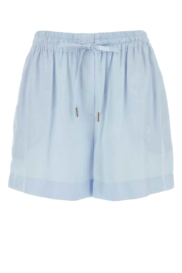 Pastel Light-Blue Jacquard Shorts Iceblue Fodera: Viscose