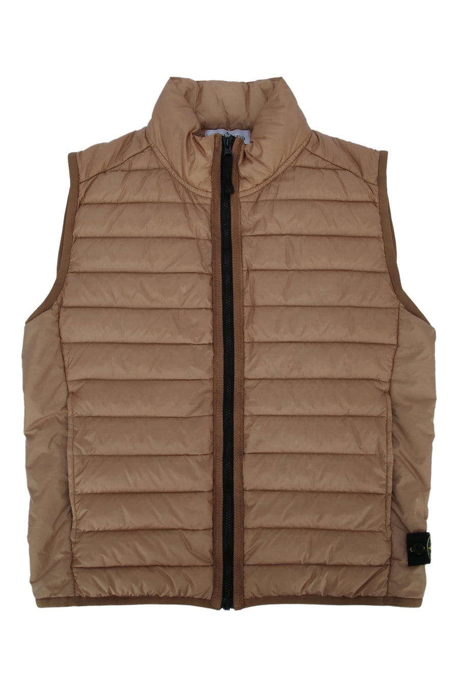 Stone Island Kids 100% polyamide (exterior and details) with 100% polyurethane coating vest in beige