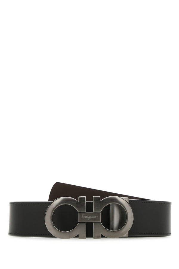 Ferragamo Nerohickory 100% Calf belt in black