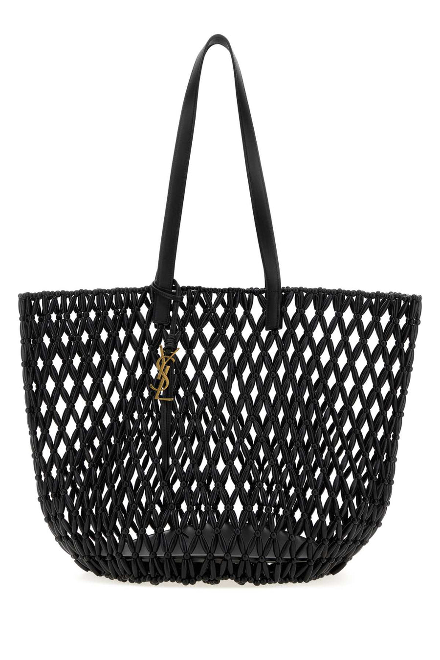 Saint Laurent Panier 100% Wood tote bag in black