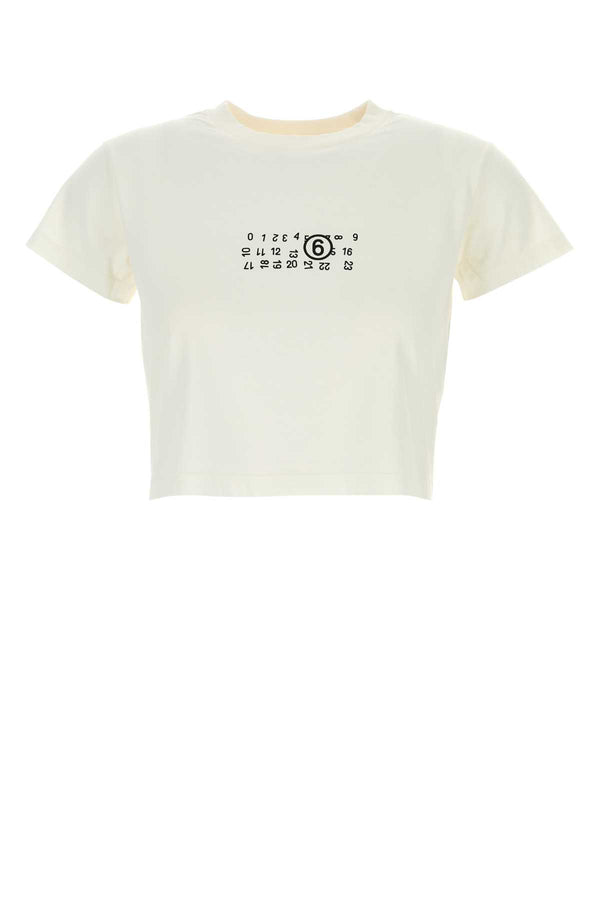 MM6 Maison Margiela 100% Cotton t-shirt in white