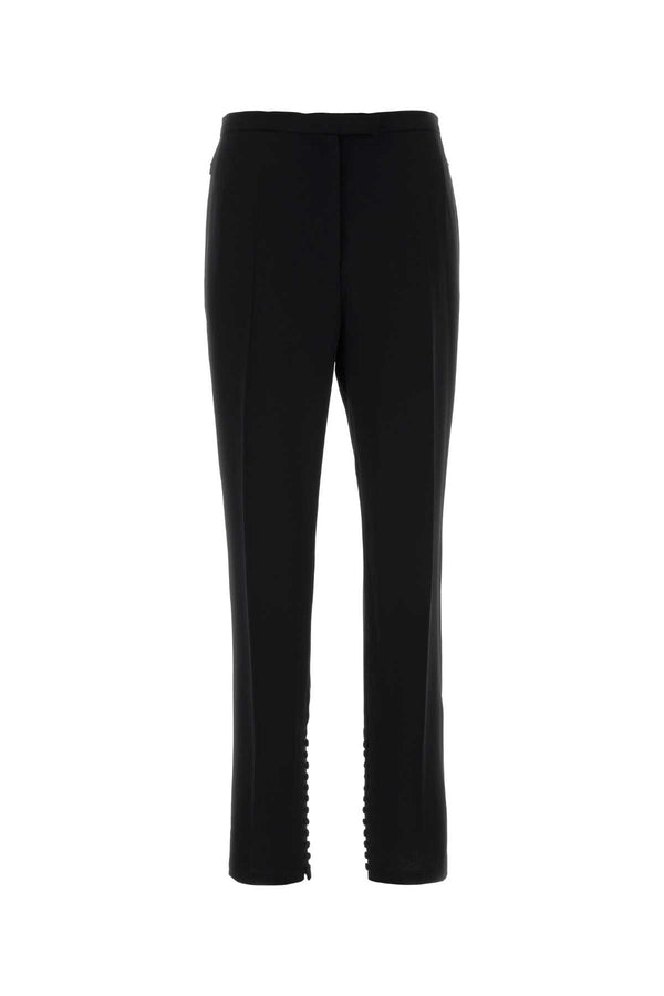 Dries Van Noten 100% Polyester trousers in black