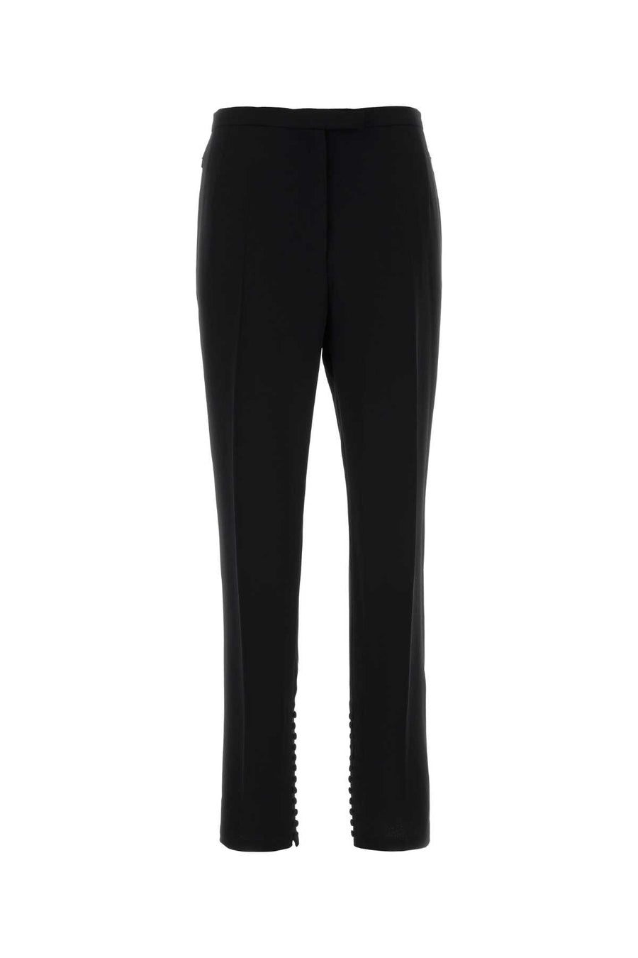 Dries Van Noten 100% Polyester trousers in black