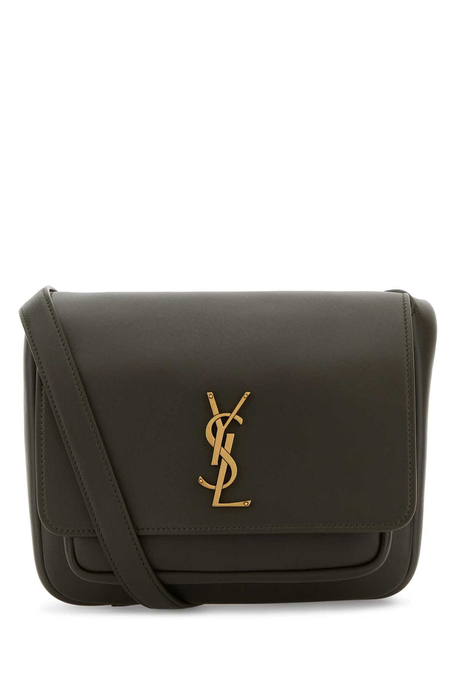 Saint Laurent Niki Exterior: 100% Calf Lining: 100% Suede Finishing: Antiqued golden metal crossbody bag in green