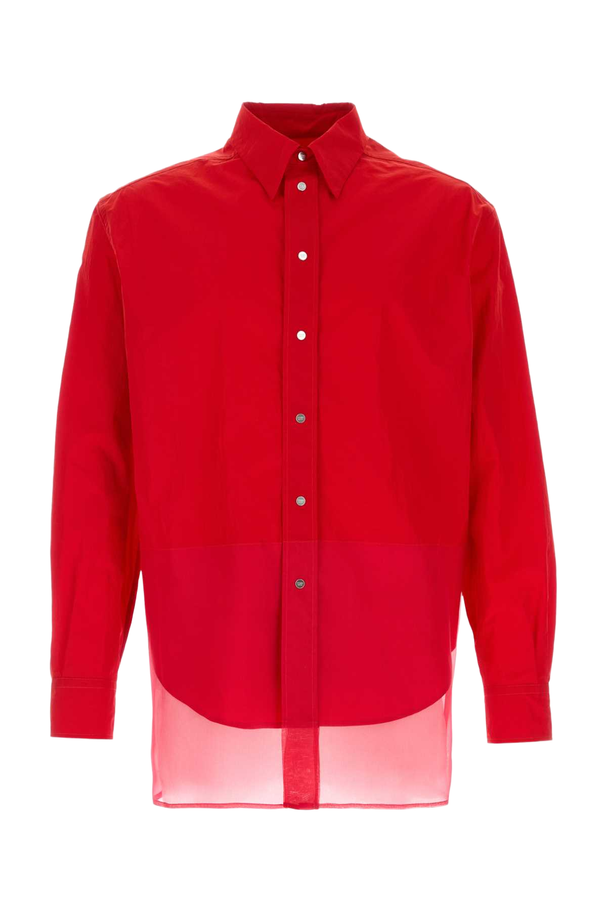 Red Nylon Shirt Ortensia Exterior: Silk Camicie