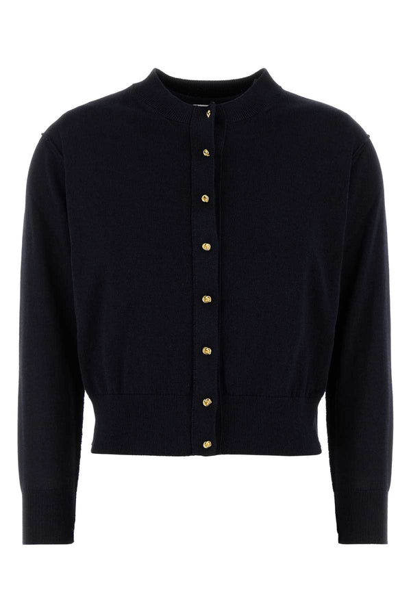 Bottega Veneta 60% Cotton cardigan in navy