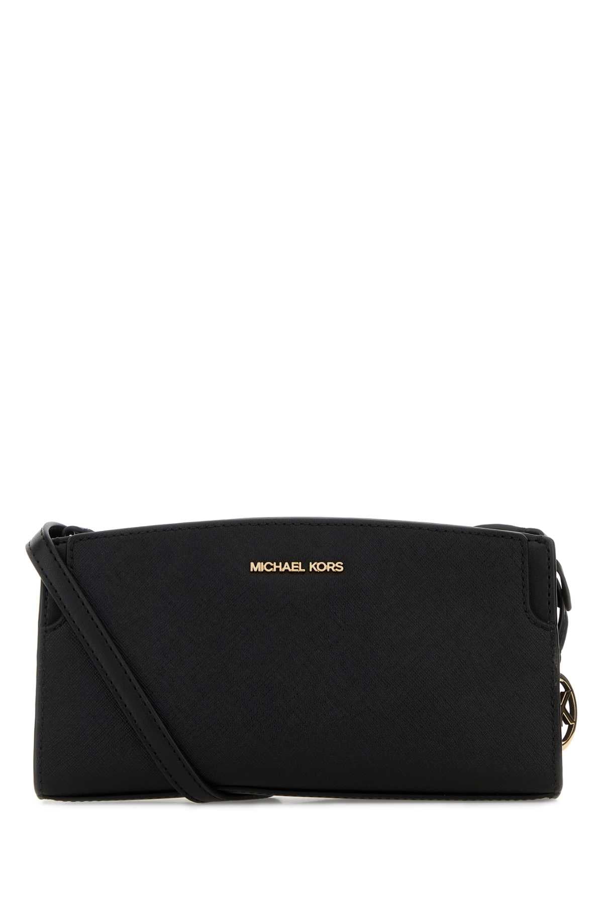 Black Leather Becca Crossbody Bag Cow Borse A Tracolla