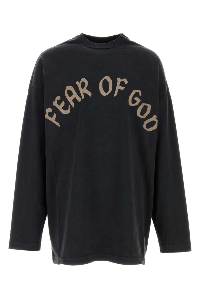 Slate Cotton Oversize T-Shirt Black Exterior