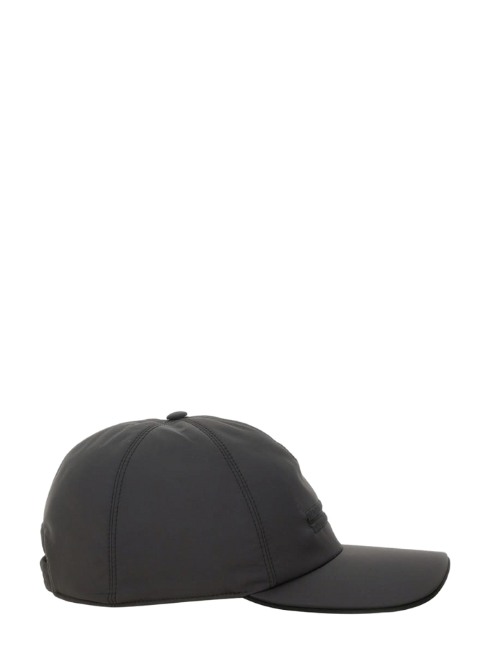 Baseball Hat With Logo Black Polyester