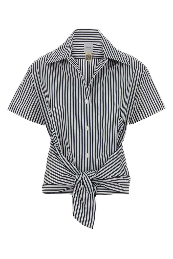 Embroidered Poplin Shirt Offshorestripes Exterior: Polyester Camicie