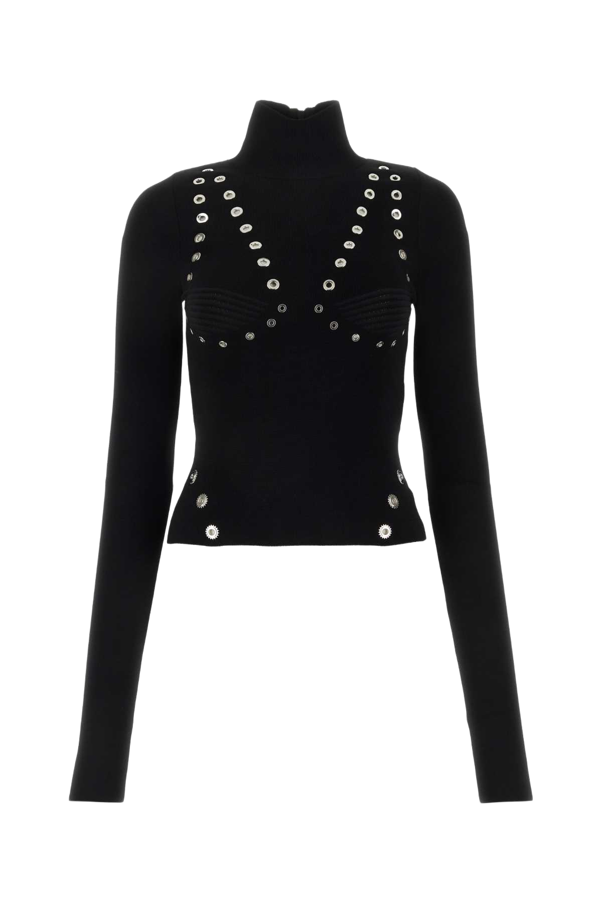 Black Viscose Blend Top Blacknoc Maglie