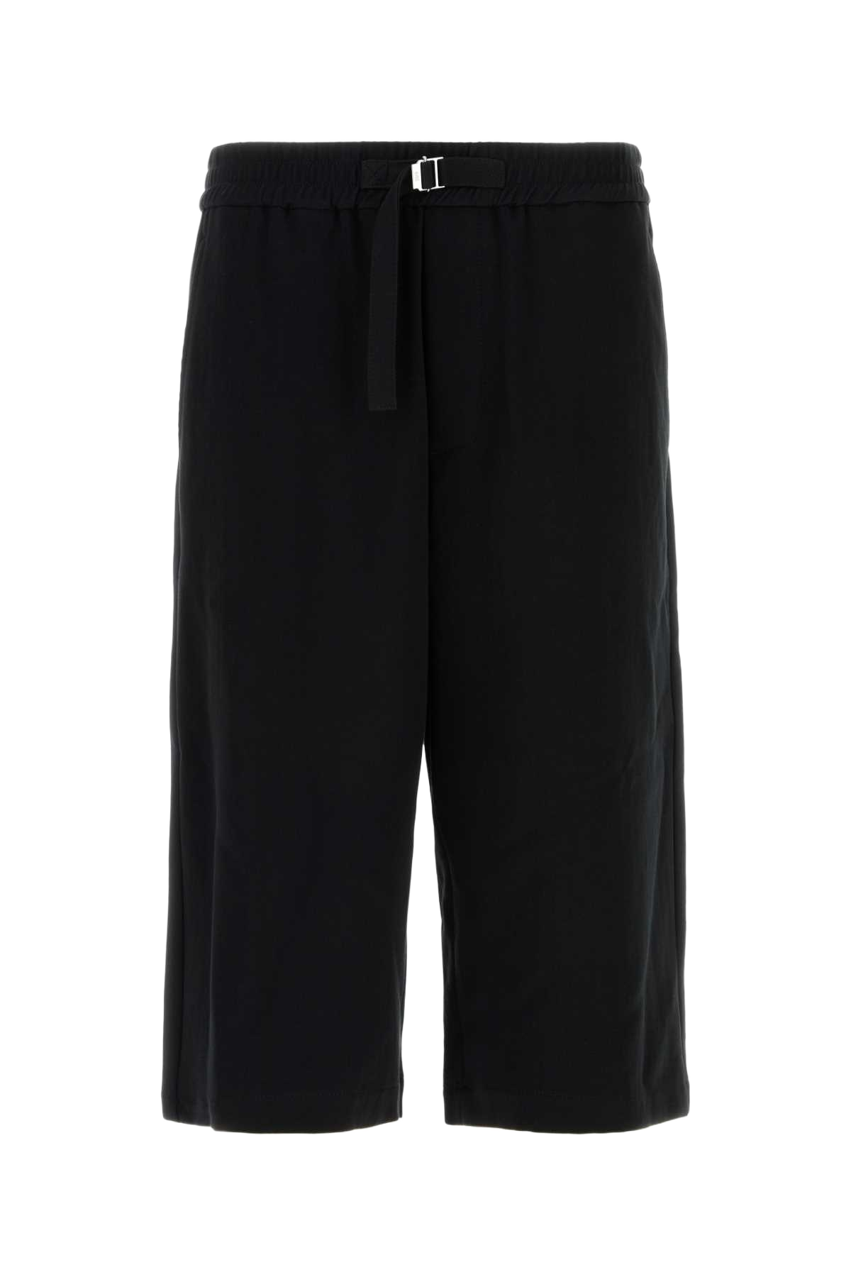 Black Cotton Bermuda Shorts Exterior