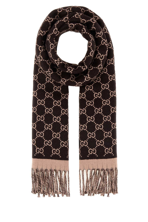 Gucci Moon 100% Wool scarf in black